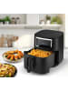 Gourmet Maxx Heißluft-Fritteuse Digital 7l 1700W schwarz matt/Edelstahl Schwarz