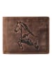 Greenburry Horse Geldbörse Leder 12 cm brown