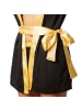 tectake Boxerkostüm mit Short, Top, Mantel mit Kapuze, Gürtel und Boxhandschuhen, schw