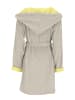 Vossen Bademantel mit Kapuze in stone-electricyellow