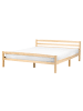 Beliani Doppelbett ECHALLON in Braun - (W) 167 x (H) 71 x (L) 208 cm