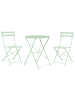 Beliani 3-tlg Bistro Set FIORI in Grün