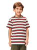 Band of Rascals T-Shirt " Dual Stripe " in brick-red-cilantro-green