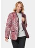 GOLDNER Kurzgröße:  Leichte Steppjacke zum wenden in aubergine / gemustert