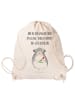 Mr. & Mrs. Panda Beutel Chinchilla Blume mit Spruch in Creme
