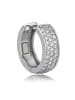 BALIA Ohrringe Silber 925 Sterling Silber 3-reihig Zirkonia Creolen