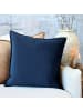 Chic Antique Aix Kissebezug Velour 50x50cm in indigo blue