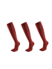 MUNADUNA 3er-Pack Diamond-Yoga/Pilates-Zehensocken-Anti-Rutsch in Rot