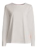Salzhaut Rundkragen Langarmshirt für Damen in weiß