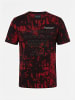 KOROSHI Crew cotton all over t-shirt in rot
