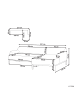 Beliani Ecksofa SOSJO in Weiß/Braun - (W) 251 x (H) 74 x (L) 132 cm
