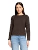 CARTOON Strickpullover mit Rundhalsausschnitt in Dunkelbraun