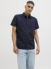 Jack & Jones Kurzarm FreizeitHemd für Herren in blau