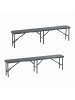 relaxdays 2 x Bierbank in Grau - (B)180 x (H)43 x (T)25 cm