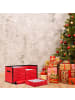 relaxdays Weihnachtskugel-Aufbewahrungsbox in Rot/ Schwarz - (B)62 x (H)30,5 x (T)30,5 cm