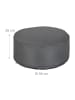 relaxdays Aufblasbarer Hocker in Grau - (H)26 x Ø 26 cm