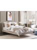 Beliani Doppelbett FLAYAT in Beige/Gold - (W) 193 x (H) 109 x (L) 215 cm