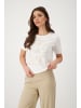 monari Rundhals T-Shirt für Damen in creme