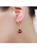 Luxenter earrings in metal alloy and amethyst zirconia, finished in 18k rose gold - Gorsu