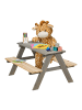 relaxdays Kindersitzgruppe in Grau/ Natur - (B)90 x (H)51 x (T)78 cm