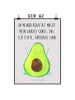 Mr. & Mrs. Panda Artprint Avocado Glücklich mit Spruch in Grau Pastell