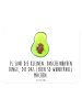 Mr. & Mrs. Panda Blechschild Avocado Kern mit Spruch in Weiß