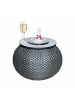 COOTAB Cooler Table 3-in-1 Loungetisch mit Edelstahl-Kühler Milano in Anthrazit/Champagner 40 cm