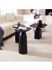 home24 home24 Massiver Beistelltisch Small aus Massivholz in Mango Schwarz - 87 x 44 x 87 cm in Schwarz