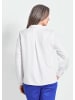 GOLDNER Kurzgröße:  Elegante Viskosebluse mit Hemdkragen in weiß