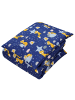 TupTam Kinder Bettdecken Set Gemustert in dunkelblau