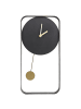 Beliani Wanduhr SERVOZ in Schwarz/Gold - (W) 21 x (H) 40 x (L) 2 cm