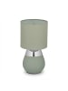 relaxdays 2 x Tischlampe in Grün/ Silber - (H)32 x Ø 18 cm