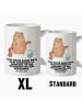 Mr. & Mrs. Panda Tasse Katze Wasserglas mit Spruch in Weiß