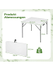 COSTWAY Campingtisch quadratisch 86cm in Weiß