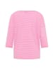 ELBSAND Langarm T-Shirt Veera in Magenta Sky + Cloud White STRIPE