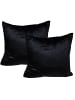 JACK 2er Set Teddy Flausch Kissen 50x50cm in Schwarz