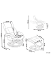 Beliani 2-tlg Massagestuhl FORCE in Beige/Braun
