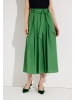 More & More weit ausgestellter Midirock in green