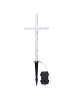 STAR Trading LED Grabkreuz ,Gravecross, Erdspieß, Batterie und Timer, warmweiß, H