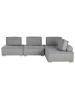 Beliani 4-tlg Modulsofa TIBRO in Grau/Braun