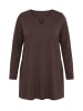 Ulla Popken Longshirt in mahagoni