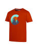 Trollkids Funktionsshirt Halsafjord in red clay/mystic blue