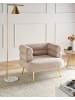 Beliani Sessel BOVIK in Beige/Gold - (W) 90 x (H) 68 x (L) 74 cm