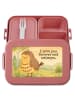 Mr. & Mrs. Panda MEPAL Bentobox Eule Zufrieden Design mit Spruch in Rot Pastell