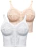 SUSA 2er Pack Longline BH Classics in Haut Weiss