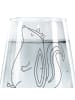 Mr. & Mrs. Panda Gravur Glas Stinktier Sitzen ohne Spruch in Transparent