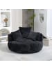 ABRIHOME Lazy Sofa Sitzsack mit drei Kissen - Chenille in Schwarz