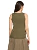 CARTOON Basic-Top mit Rundhalsausschnitt in Khaki
