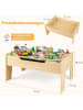 COSTWAY 78 teiliges Kinder Eisenbahn Set in Hellbraun