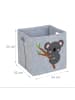 relaxdays 3 x Aufbewahrungskorb "Koala" in Grau  - (B)34 x (H)33 x (T)32 cm